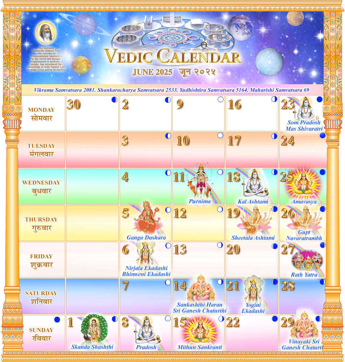 Vedic Calendar June